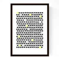 Affiche Multi-Triangles Noir